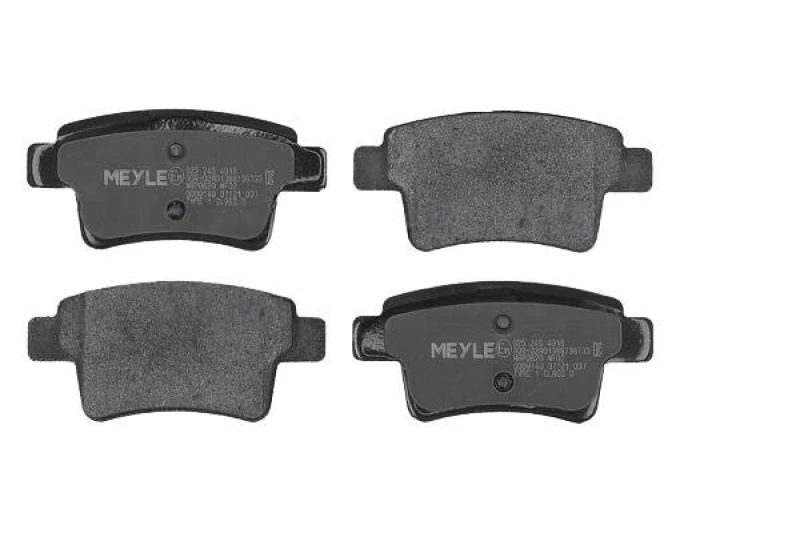 Image of MEYLE 025 245 4016 Brake pad set Rear Axle, not prepared for wear warning indicator, Original Quality, with anti-squeak plate Brake Pad Set,disc brak