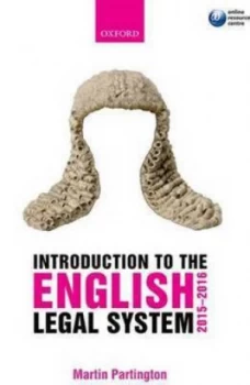 Image of Introduction to the English Legal System by Martin Partington Paperback