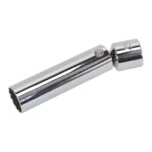 Image of Sealey Spark Plug Socket with Universal Joint 14mm 3/8"Sq Drive 12-Point