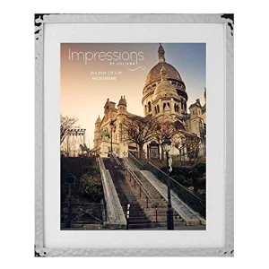 image of 8" x 10" - Impressions Hammered Silver Plated Frame