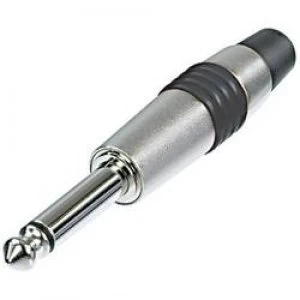 Image of 6.35mm audio jack Plug straight Number of pins 2 Mono Silver Yellow Rean AV NYS224C 4