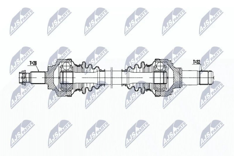 Image of NTY NPW-BM-195 Drive shaft Rear Axle Right Drive Shaft (13)