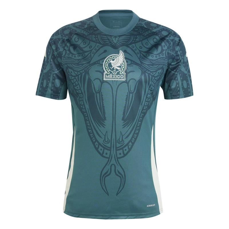 Image of adidas Mexico Pre Match Shirt 2024 Adults - Green Green S