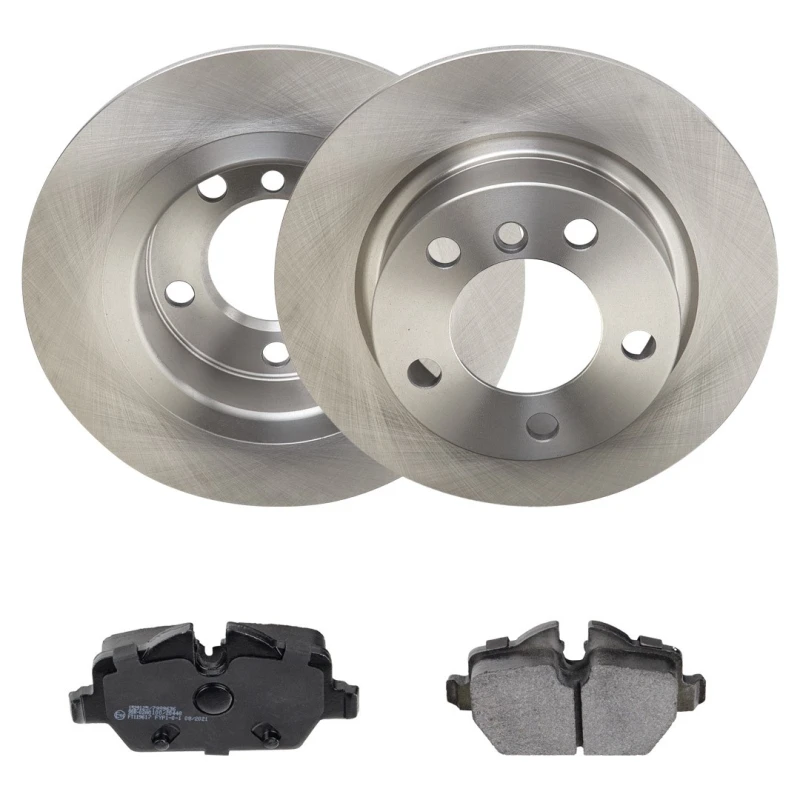Image of RIDEX 3405B2198 Brake disc and pads set Rear Axle, Brake Disc Type: Solid, prepared for wear warning indicator Brake Set,disc brakes (3405)