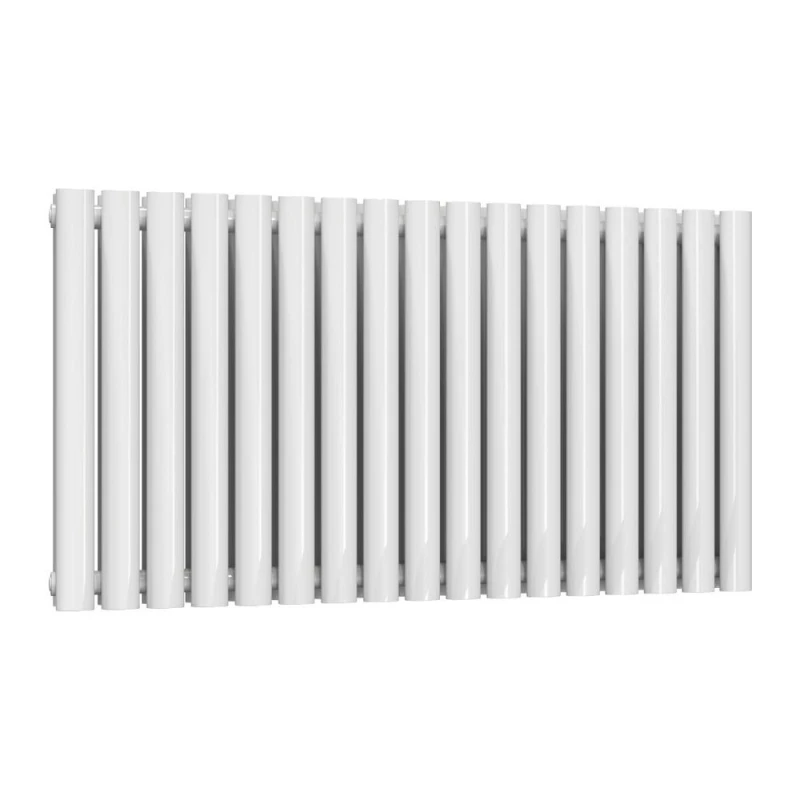 Image of Bathroom Kingdom Neva White Double Oval Horizontal Radiator 550x1003 White Unisex