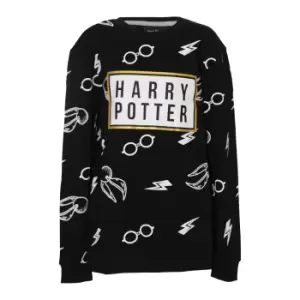 image of Harry Potter Boys Icons Sweatshirt (10-11 Years) (Black)