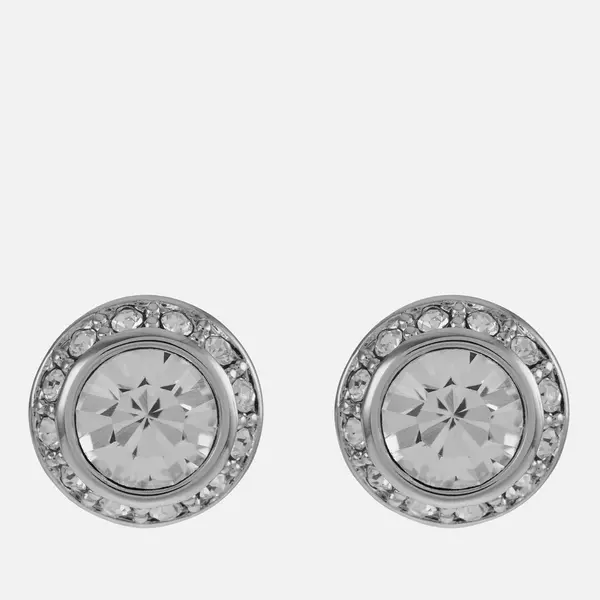 Image of Ted Baker Womens Soletia Solitaire Sparkle Crystal Stud Earrings - Silver