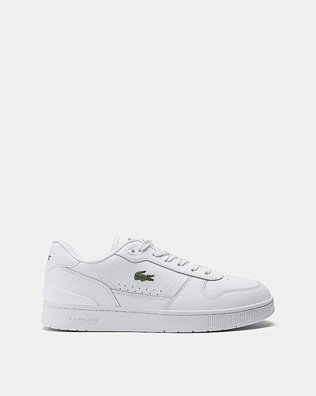 Image of Lacoste T-Clip Set 224 2 SMA Leather Trainers White/White 11 UK