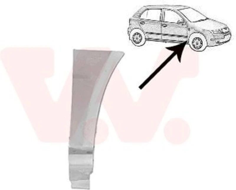 Image of VAN WEZEL Wing fender VAN WEZEL 7625156