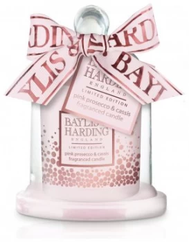 image of Baylis Harding Escape Candle with Cloche Pink Prosecco