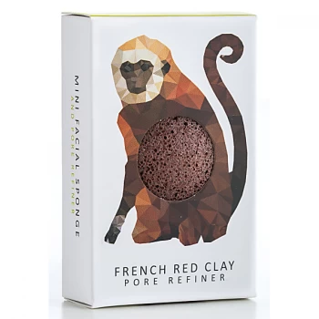 image of Konjac Mini Rainforest Pore Refiner French Red Clay - Monkey