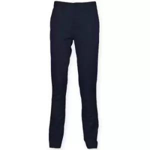 image of Front Row Mens Cotton Rich Stretch Chino Trousers (30L) (Navy) - Navy