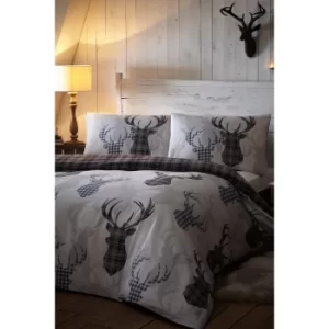 Image of Tartan Stag Reversible Duvet Set