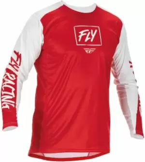 image of Fly Racing Lite Motocross Jersey, white-red, Size 2XL, white-red, Size 2XL