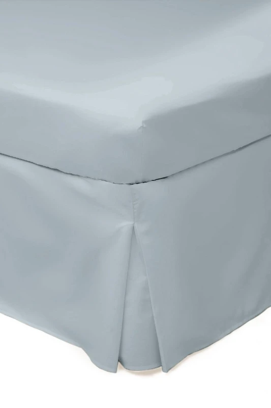 Image of Belledorm Easy Care 200 Thread Count Cotton Polyester Percale Platform Valance in Duck Egg Blue Size: Double Duck Egg Blue Unisex Double