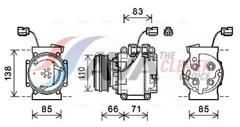 Image of Air conditioning compressor AVA COOLING SYSTEMS HDAK260