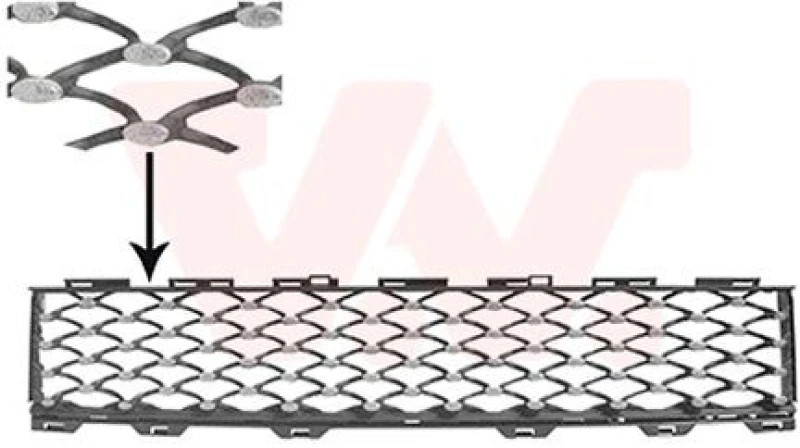 Image of VAN WEZEL Bumper grill VAN WEZEL 1614599