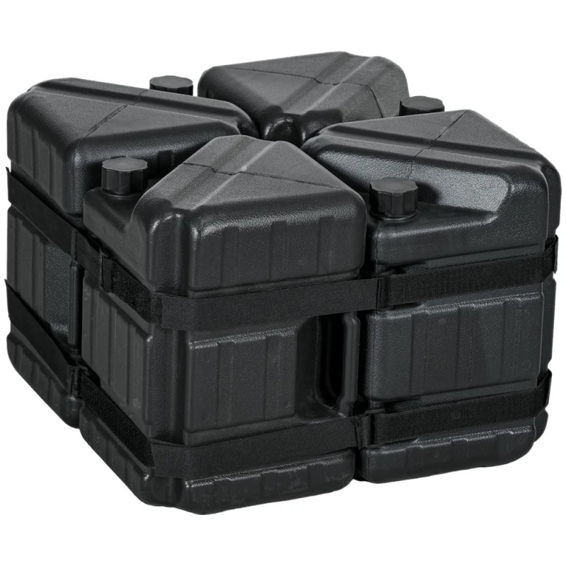 Image of Outsunny Gazebo Weights 4pk HDPE Water or Sand Filled, Black 84C-516V00BK