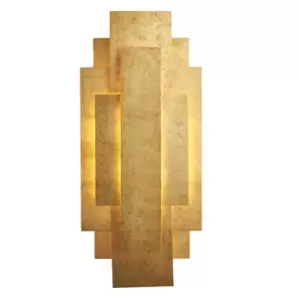Image of Forli 2 Light Wall Lamp Antique Gold Leaf