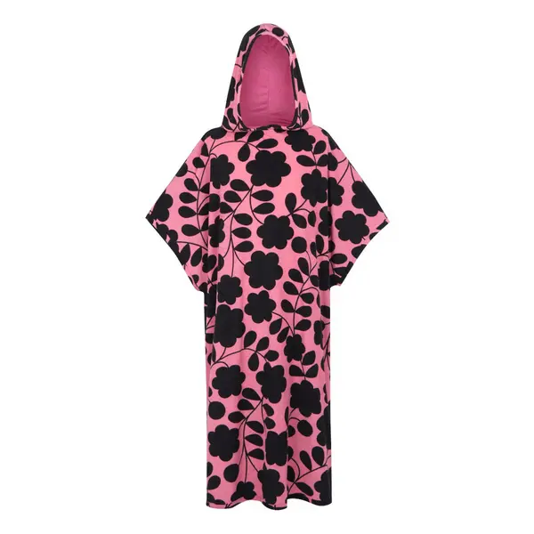 Image of Regatta Womens Orla II Toweling Hooded Robe Small Pink Floral RWM055-IAM-S