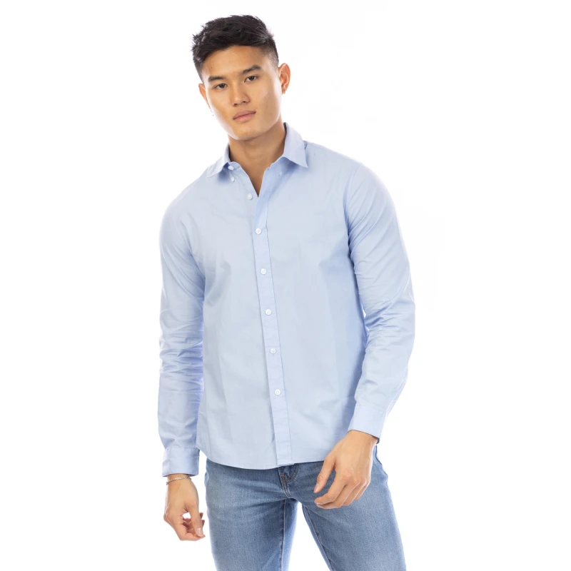 Image of Peter Werth Mens Peak LS Shirt in Light Blue Size: Small Light Blue Male S