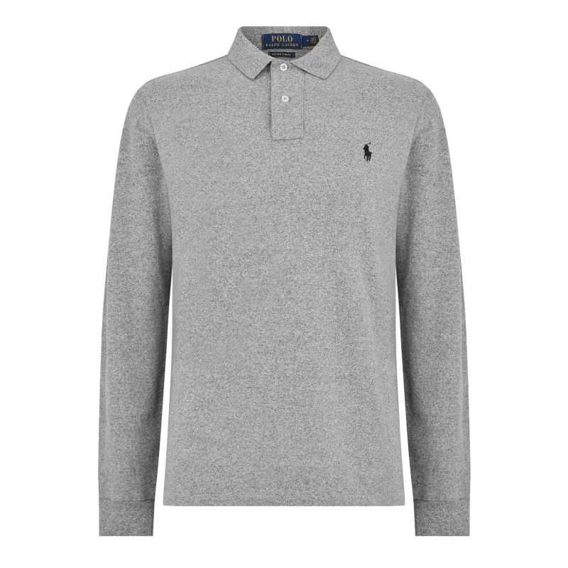 Image of Polo Ralph Lauren Mens Long Sleeve Polo Shirt Grey male XL
