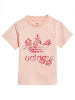Image of Adidas Originals ChildrenS Trefoil T-Shirt - Coral