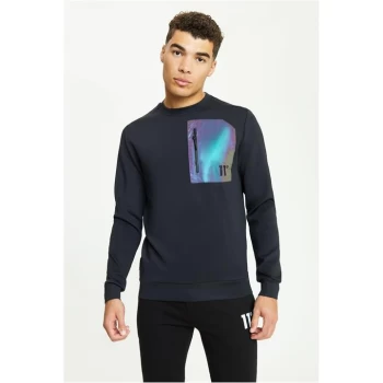 image of 11 Degrees Iridescent Sweatshirt - Blk/Iridescent