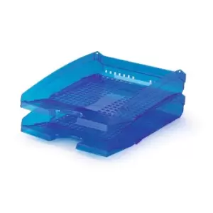 Image of Durable Letter Tray Trend A4, Pack of 1 Transparent Blue