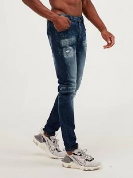 Image of Kings Will Dream Oscar Slim Fit Denim Jean - Blue Wash, Blue Wash, Size XS, Men