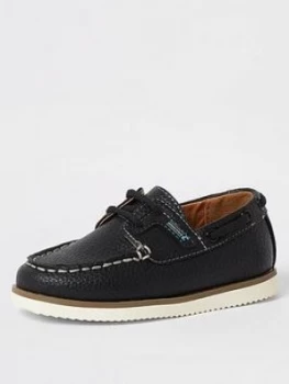 Image of River Island Mini Rubber Boat Shoe Navy Size 3 Years Boys