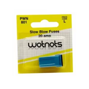 Image of Wot-nots - Fuse - j Type Slow Blow - Blue - 20A - PWN801
