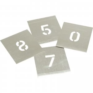 image of Stencils 8 Piece Zinc Number Stencil Set in Wallet 1"