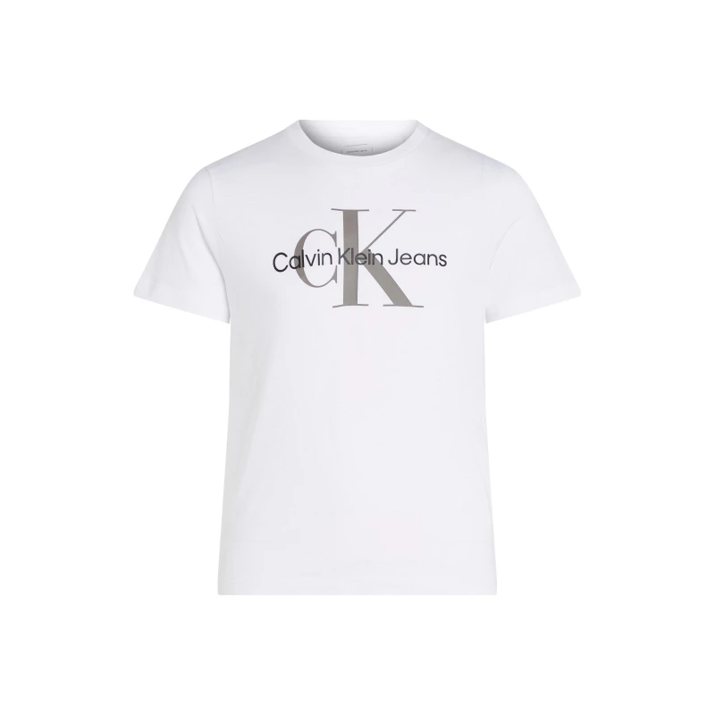 Image of Calvin Klein Jeans Monogram T Shirt Junior Bright White unisex 6Y