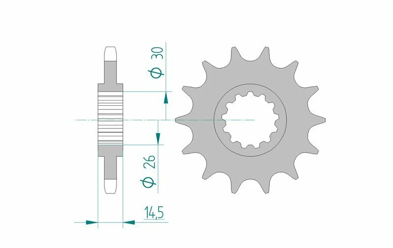 Image of AFAM Steel Standard Front Sprocket 20607 - 525