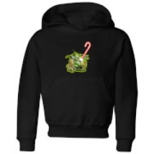 Image of Star Wars Candy Cane Yoda Kids Christmas Hoodie - Black - 11-12 Years