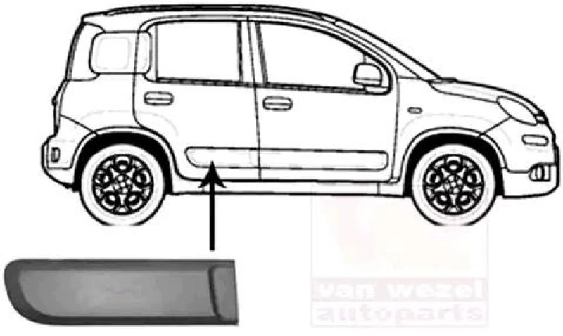 Image of VAN WEZEL 1607428 Moldings Trim-/Protection Strip,door (1005)