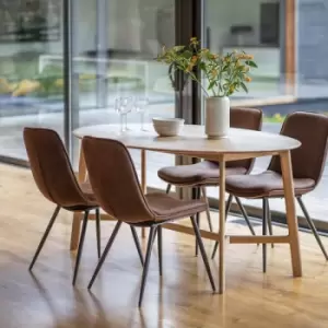 Image of Gallery Interiors Madrid Oval 6 Seater Dining Table