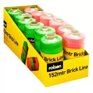 Image of Rolson 152m Brick Line Green & Pink