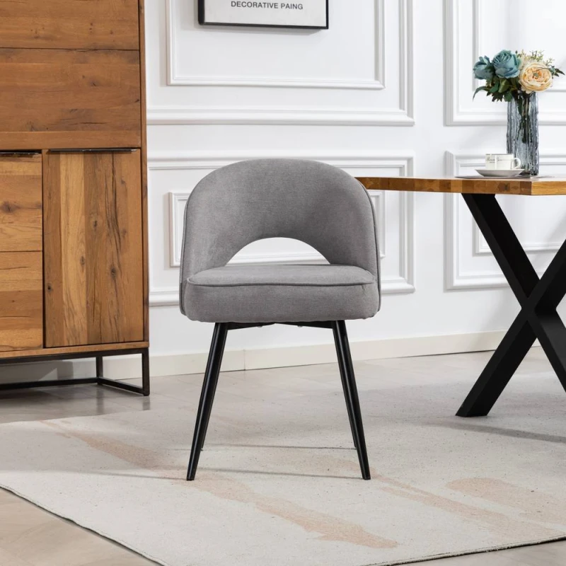 Image of Artemis Home Ashley Fabric Dining Chairs - Set of 2 in Grey Size: 2 Pack Grey Unisex 2 Pack