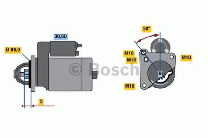 Image of Starter motor Bosch 0 986 015 010