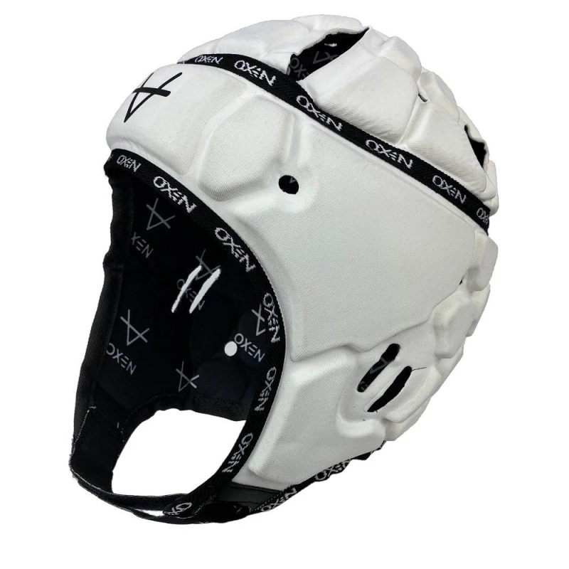 Image of OXEN Pro Rugby Head Guards White/Black unisex Small Jnr