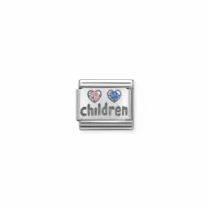 Image of Nomination 330304/15 Composable CL SYMBOLS Steel Cubic Jewellery