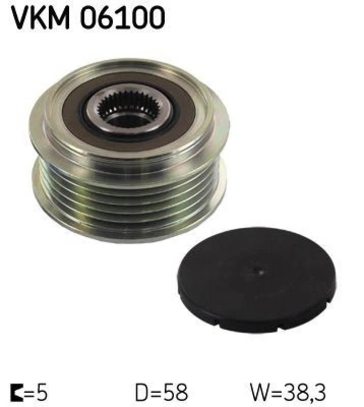 Image of SKF Alternator clutch pulley SKF VKM 06100