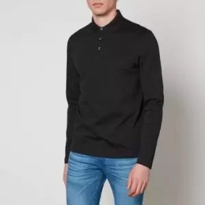 image of BOSS Black Pleins 31Cotton-Pique Polo Shirt - M