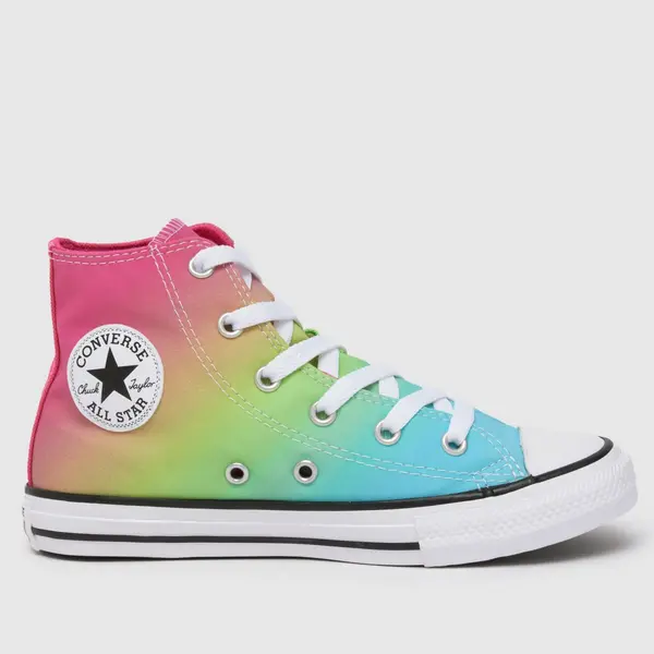 Image of Converse multi all star hi hyper brights Girls Junior trainers Multi UK 10 (EU 27)