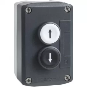 Image of XALD222, Control Station 2PB NO White Black