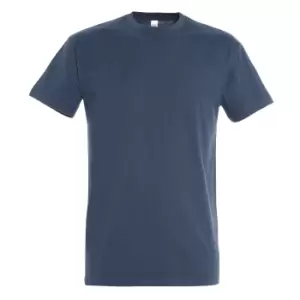 Image of SOLS Mens Imperial Heavyweight Short Sleeve T-Shirt (4XL) (Denim)