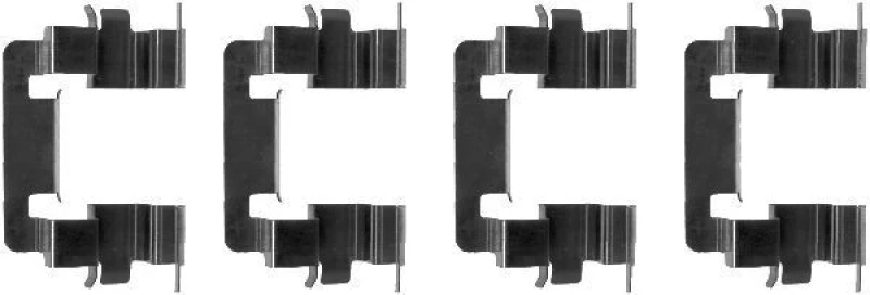 Image of HELLA Brake pad fitting kit HELLA 8DZ 355 203-001