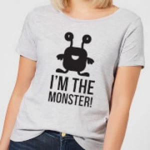 Image of I'm the Monster Womens T-Shirt - Grey - 3XL